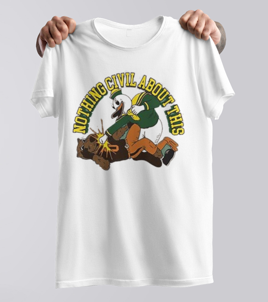 Nothing Civil About This Oregon Duck Knocks Out Oregon State Beavers T-Shirt
