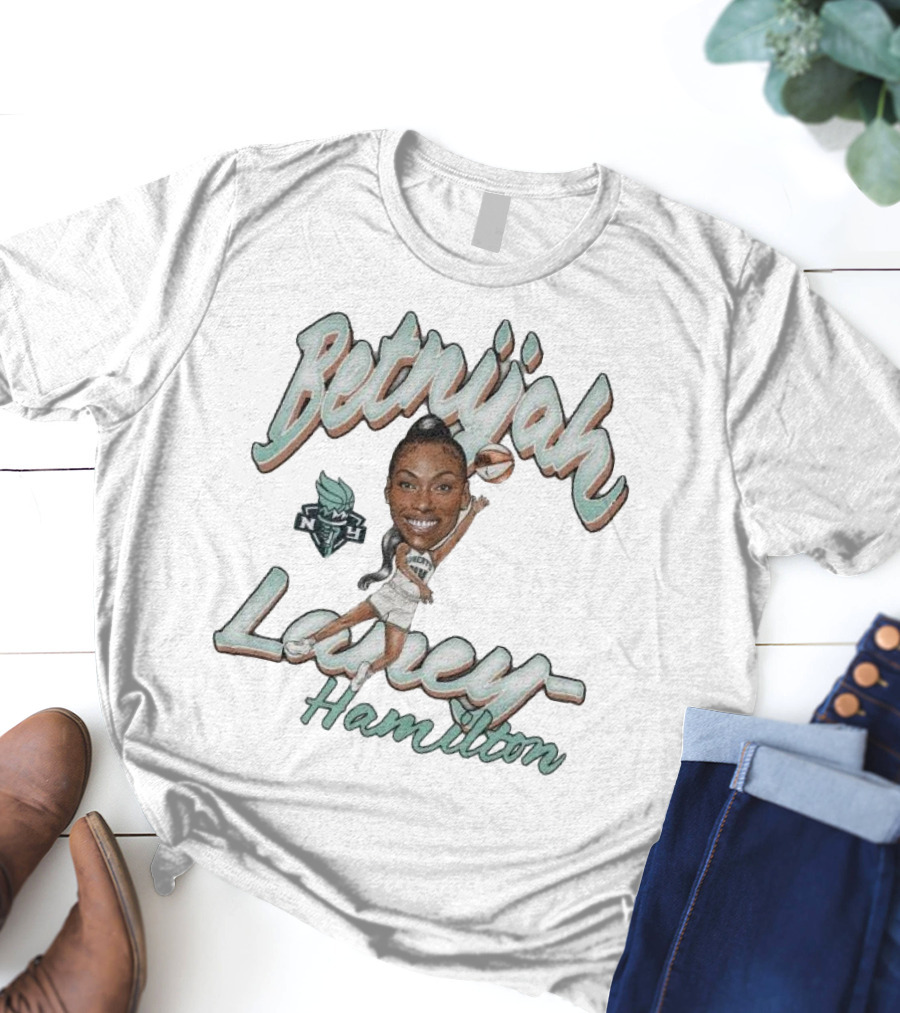 Betnijah Laney-Hamilton New York Liberty Basketball Caricature T-Shirt