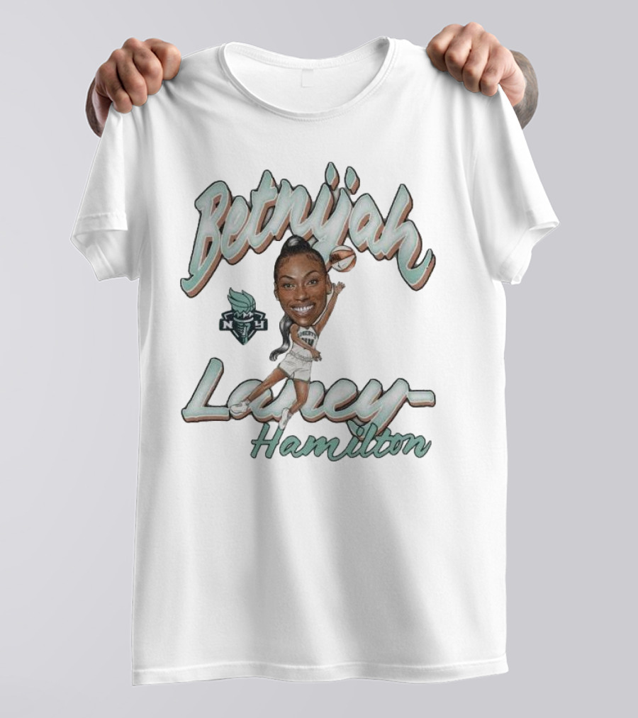 Betnijah Laney-Hamilton New York Liberty Basketball Caricature T-Shirt