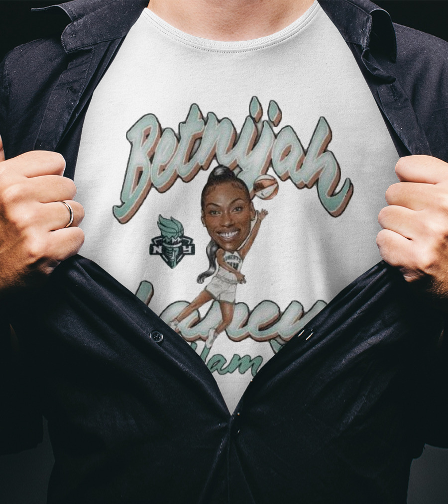 Betnijah Laney-Hamilton New York Liberty Basketball Caricature T-Shirt