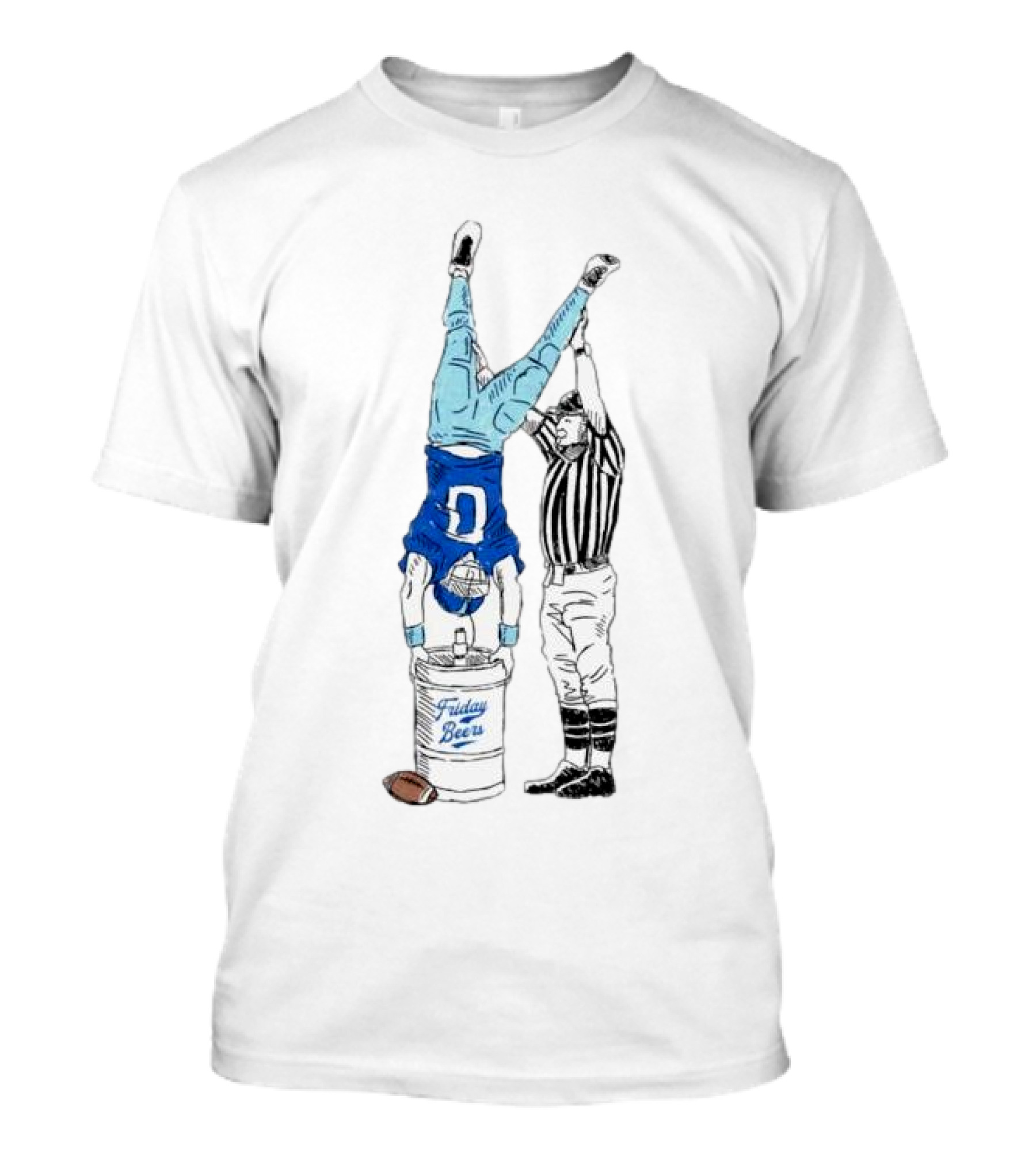 Football Keg Stand Touchdown Fridays Beers T-Shirt