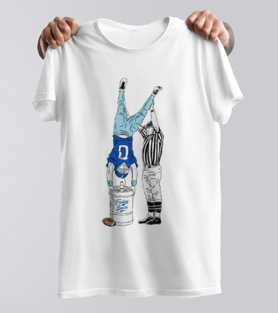 Football Keg Stand Touchdown Fridays Beers T-Shirt