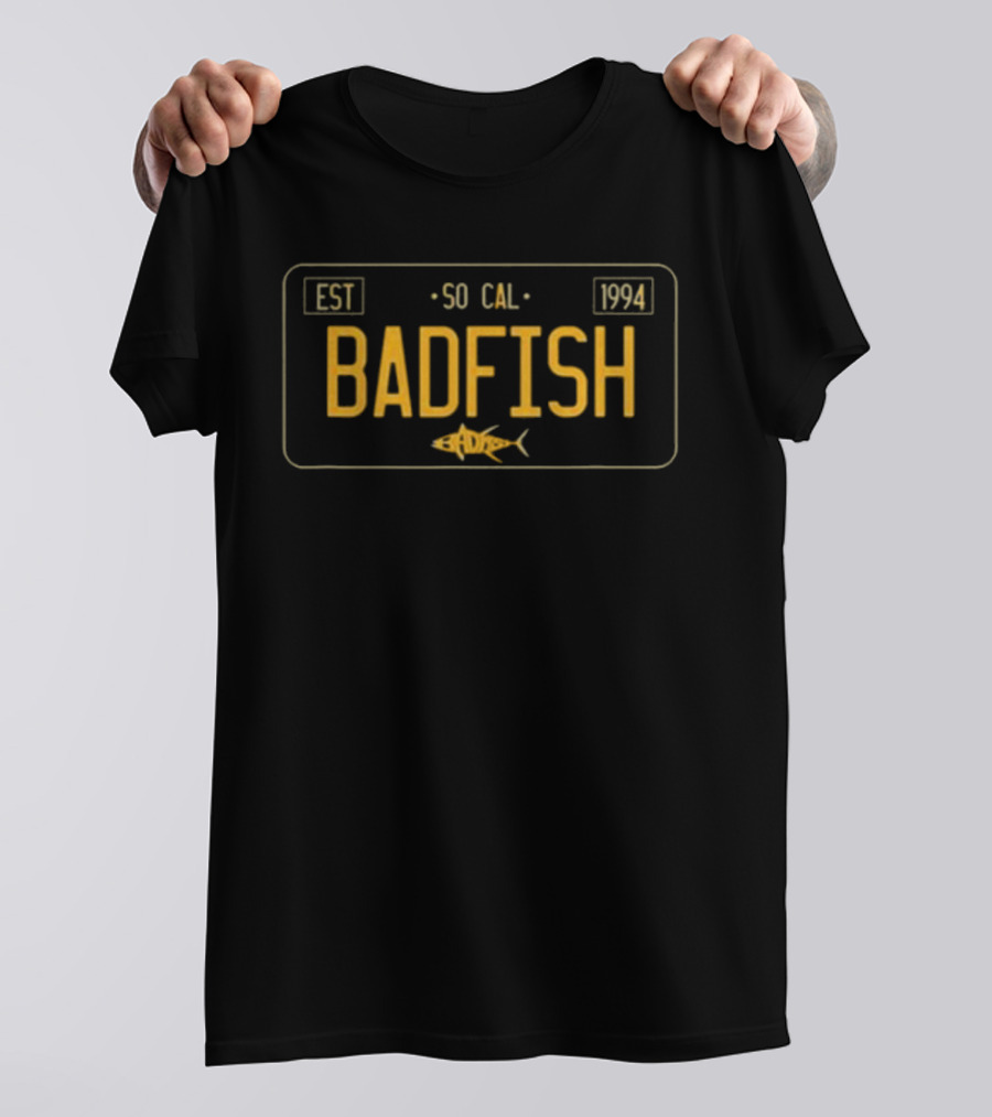 Est 1994 So Cal Badfish License Plate T-Shirt