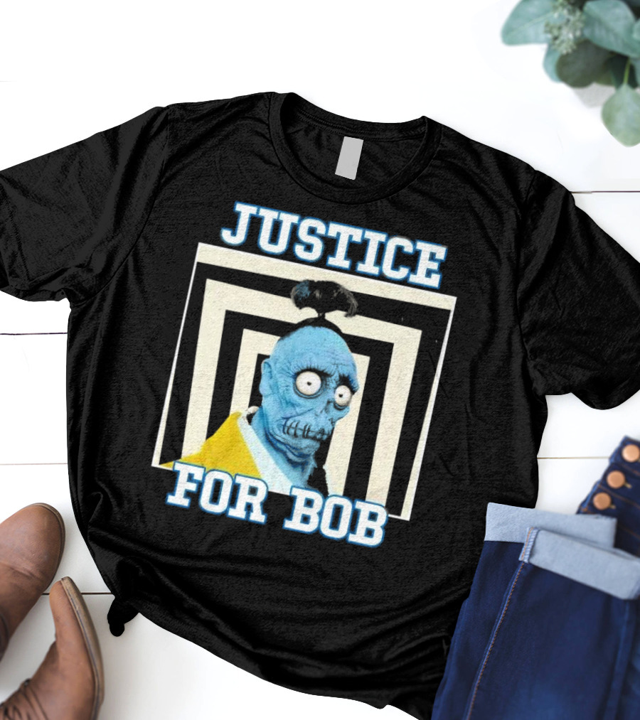 Justice For Bob Beetlejuice Movie Parody Blue Zombie Character T-Shirt