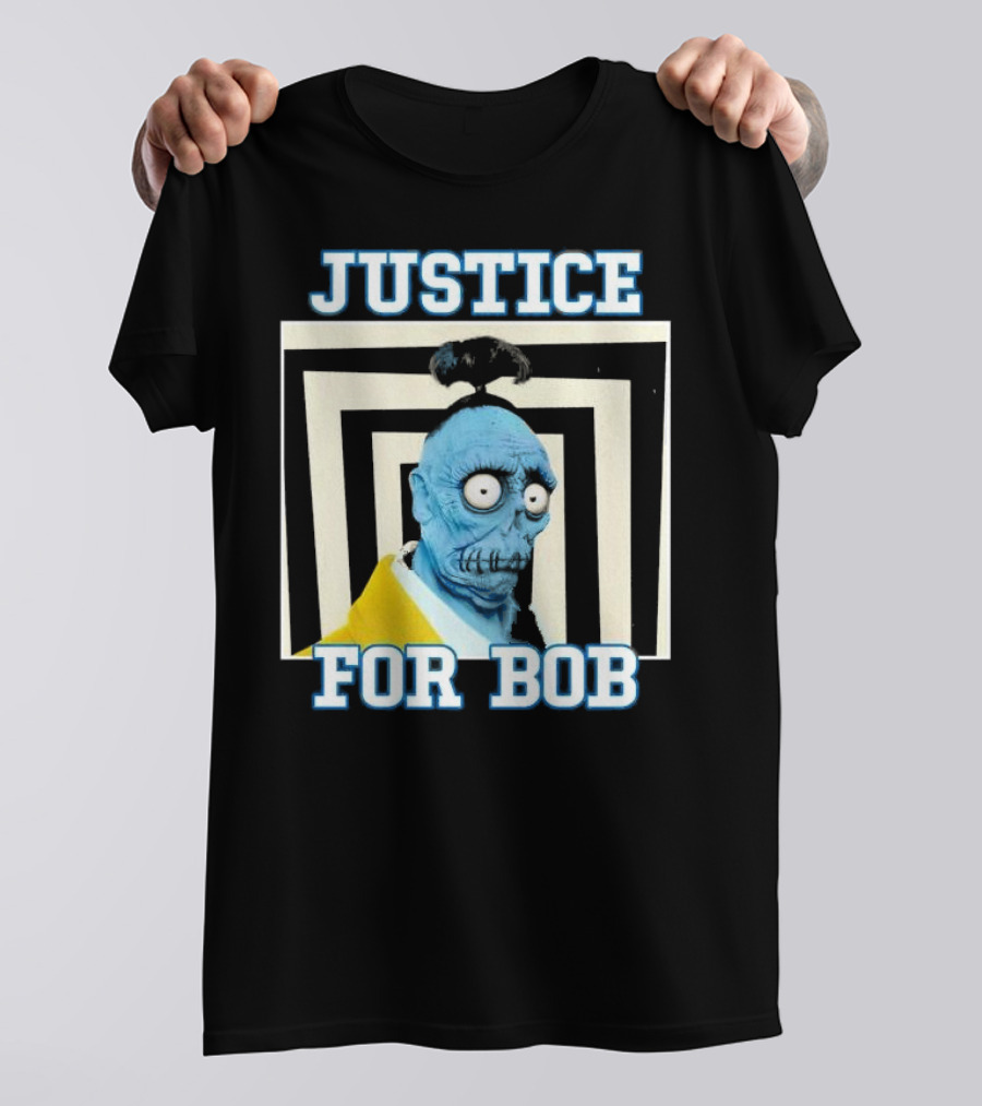 Justice For Bob Beetlejuice Movie Parody Blue Zombie Character T-Shirt