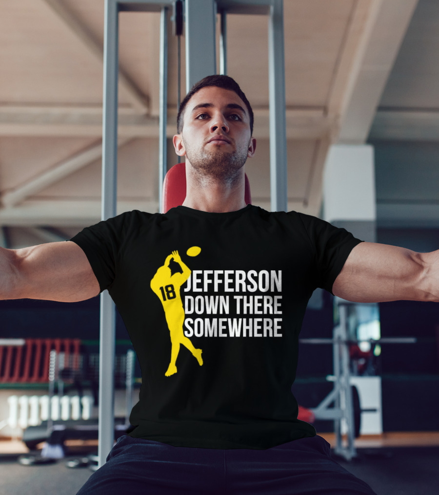 Minnesota Vikings Jefferson Down There Somewhere 18 Football T-Shirt