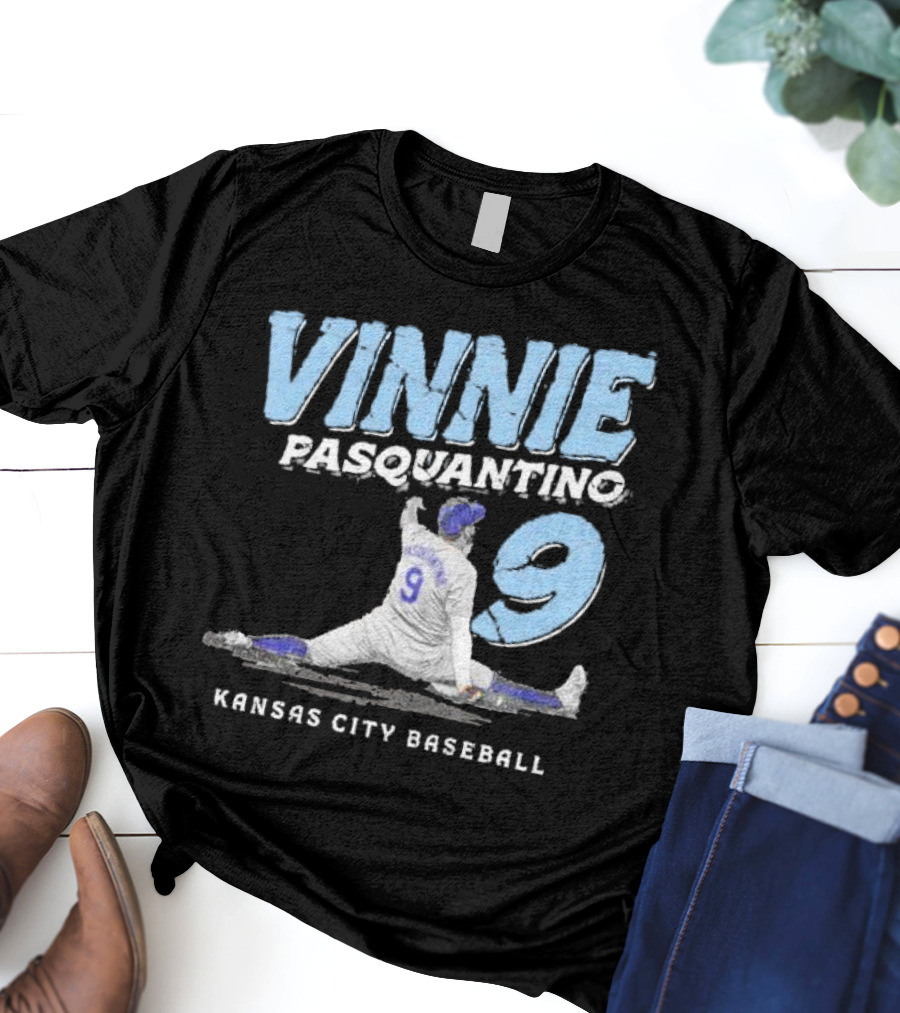 VINNIE PASQUANTINO 9 KANSAS CITY BASEBALL T-Shirt