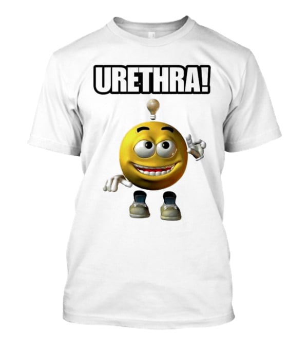 Urethra Eureka Smiling Emoji With Lightbulb Moment T-Shirt