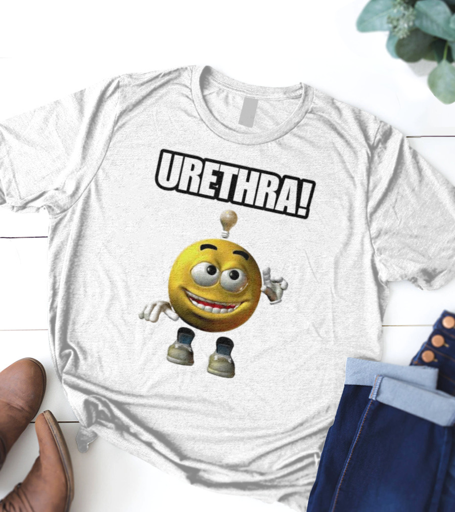 Urethra Eureka Smiling Emoji With Lightbulb Moment T-Shirt