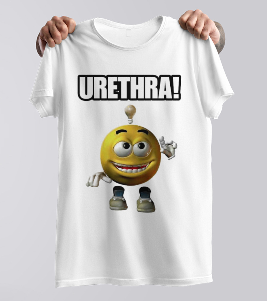 Urethra Eureka Smiling Emoji With Lightbulb Moment T-Shirt