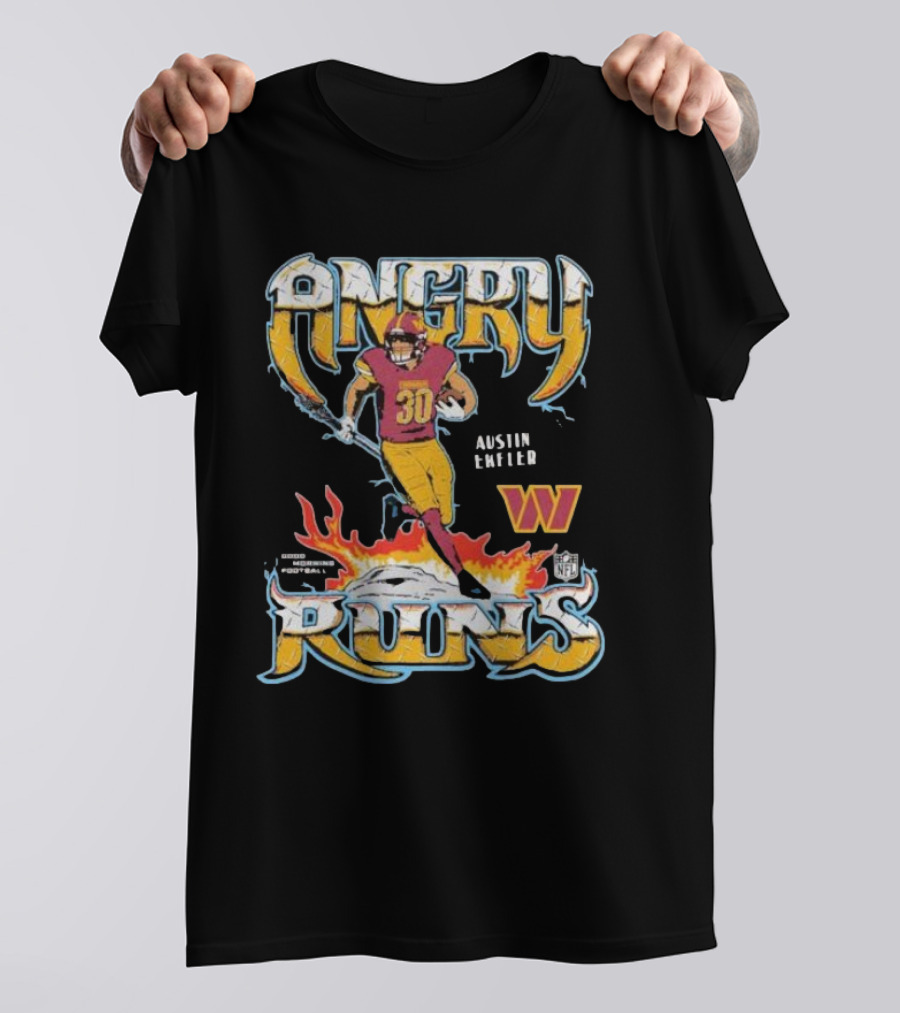Angry Runs Austin Ekeler Washington Commanders NFL Football T-Shirt