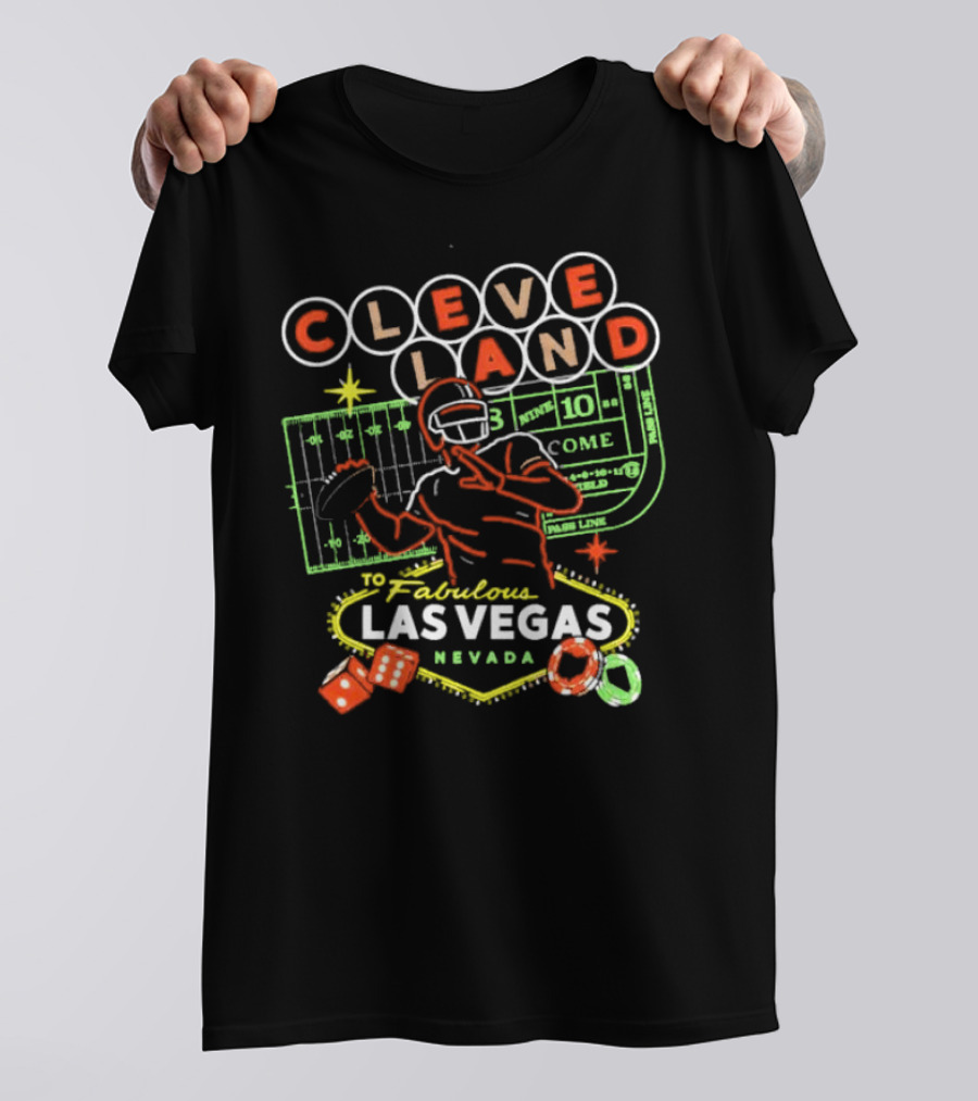 Cleveland Football Journey To Fabulous Las Vegas Nevada Takeover T-Shirt