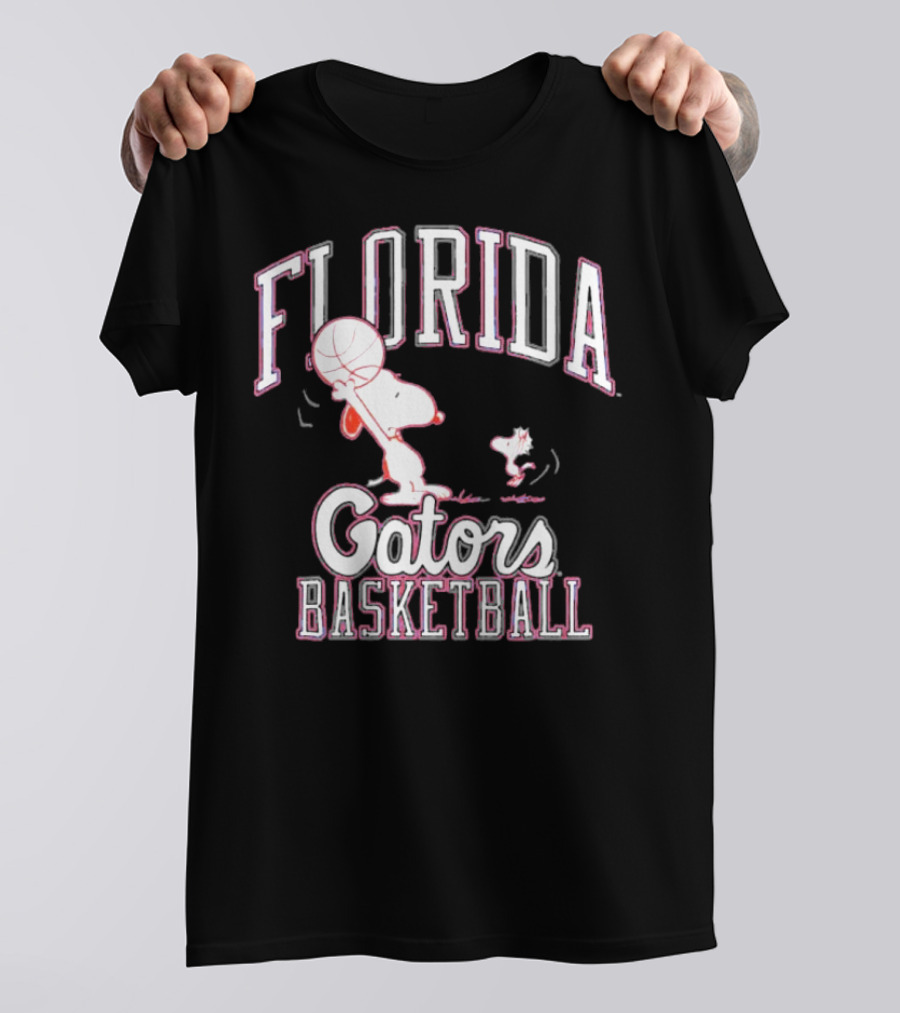 Florida Gators Basketball Snoopy And Woodstock Playing Basketball T-Shirt