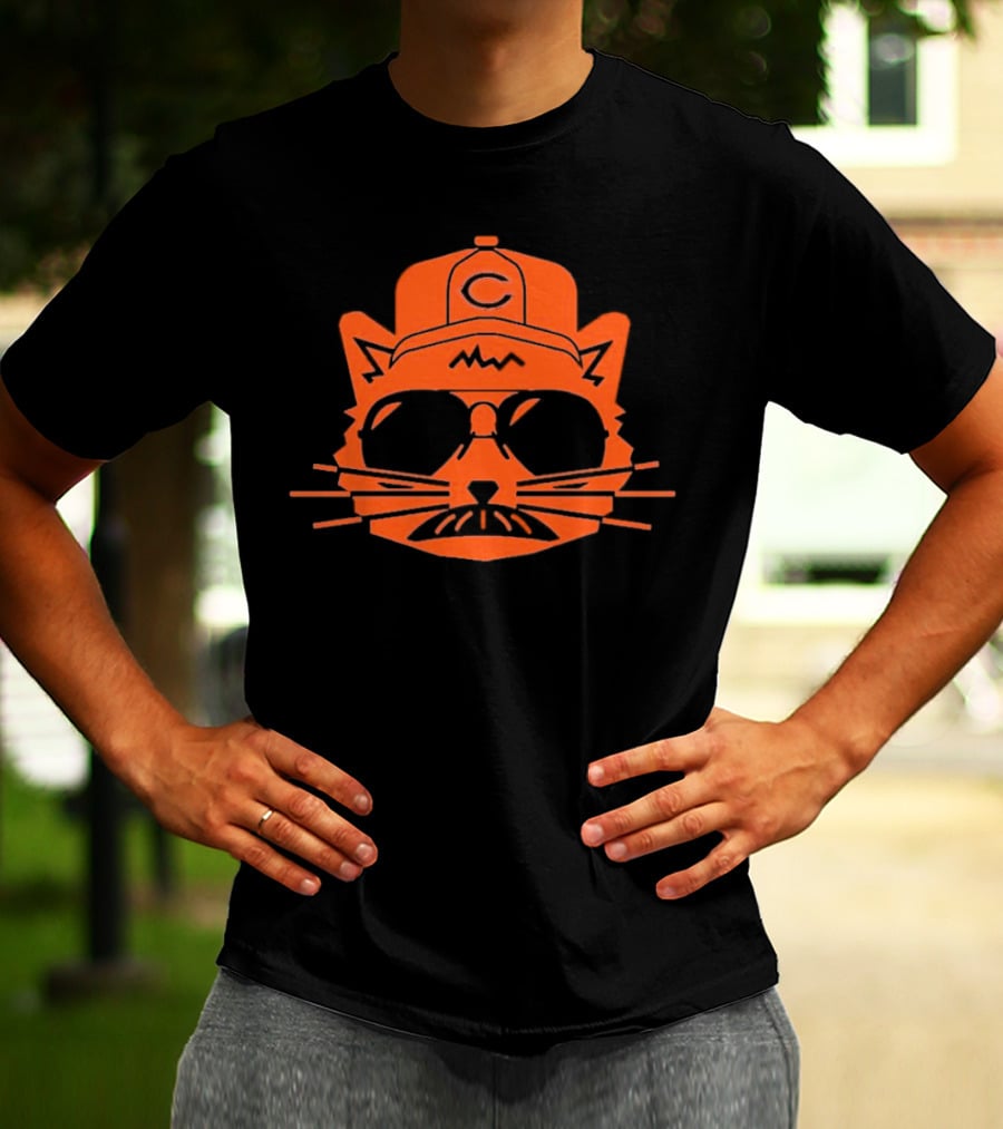 Gary Is A Super Fan Chicago Bears Cat With Sunglasses And Cap T-Shirt