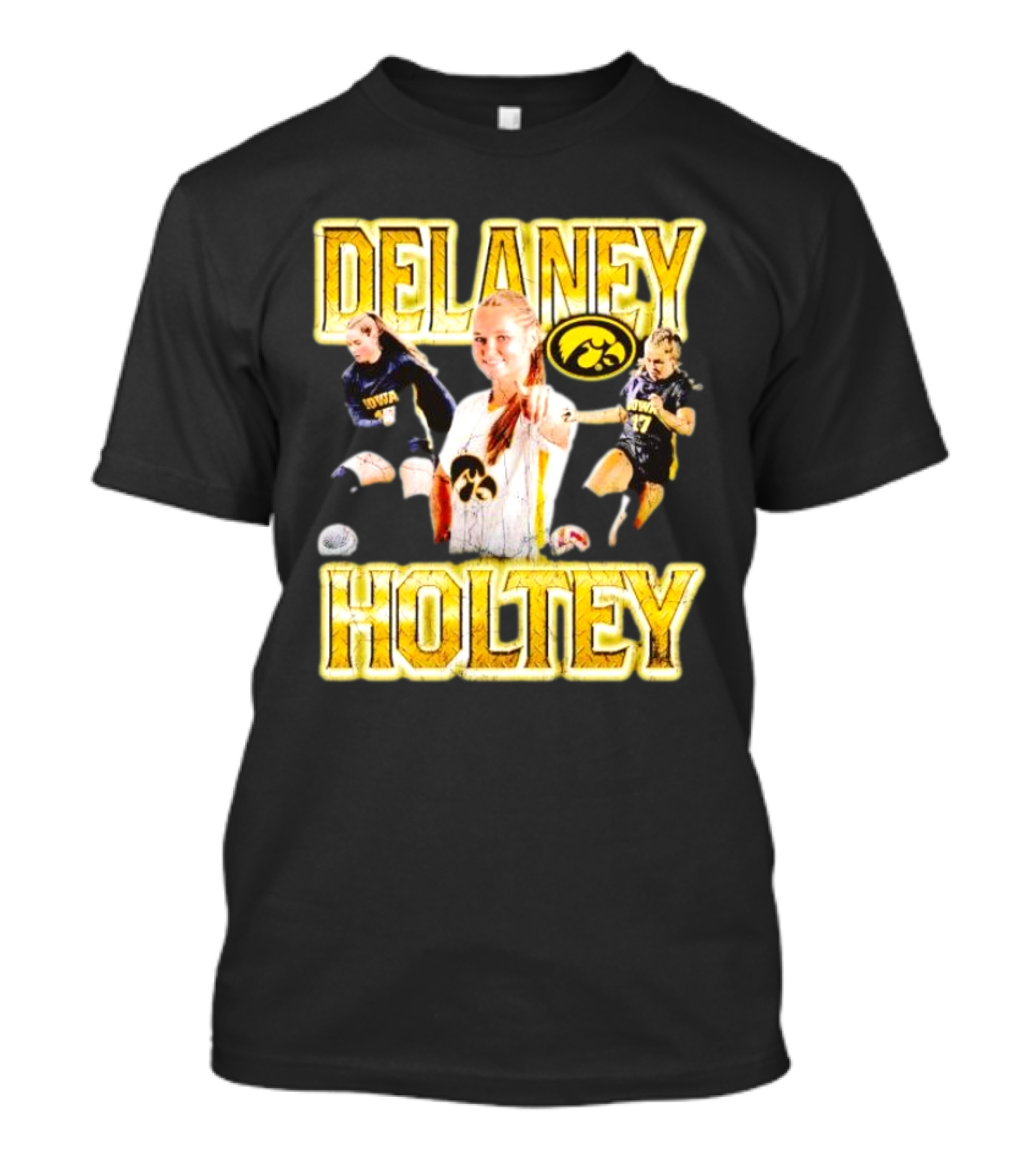 Delaney Holtey Iowa Hawkeyes Soccer Retro Styling T-Shirt