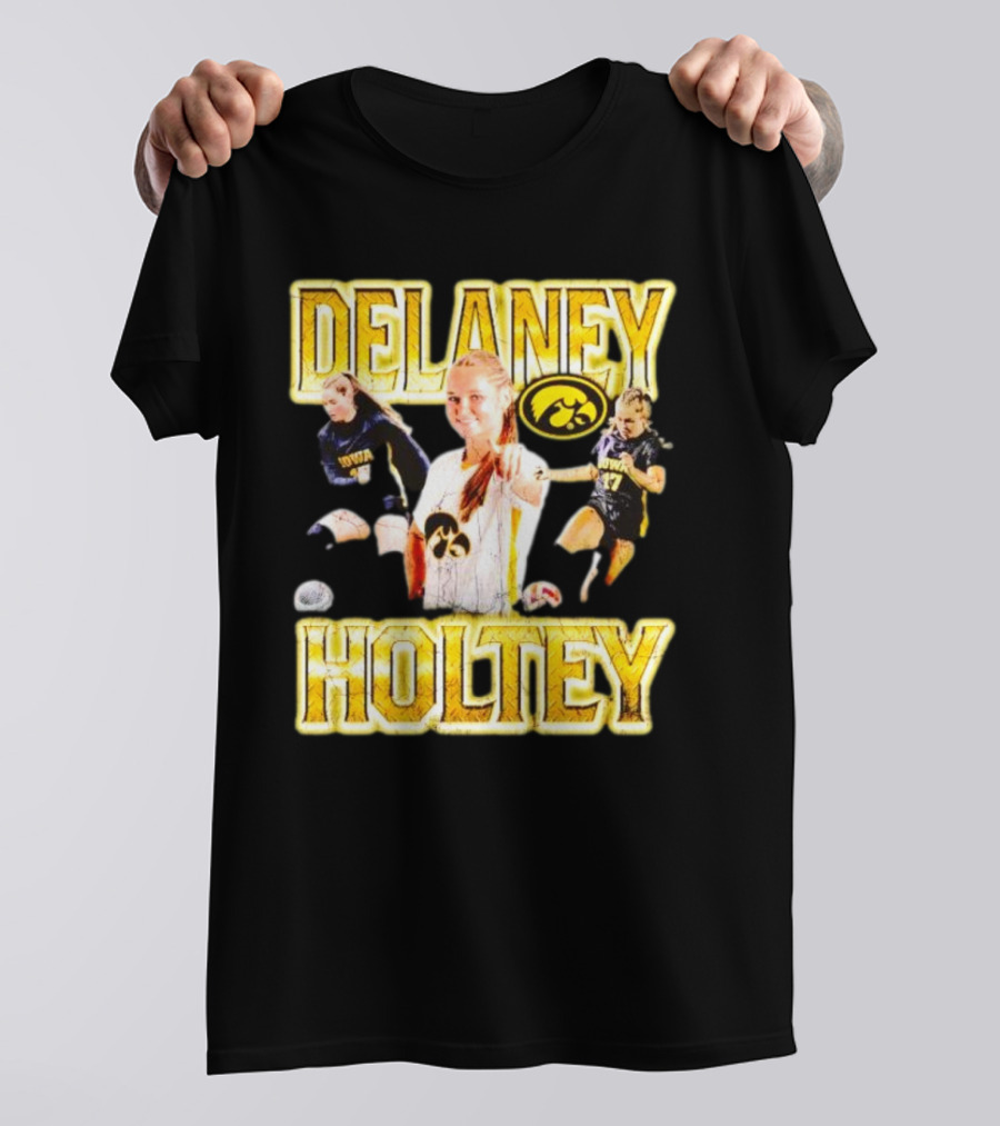 Delaney Holtey Iowa Hawkeyes Soccer Retro Styling T-Shirt