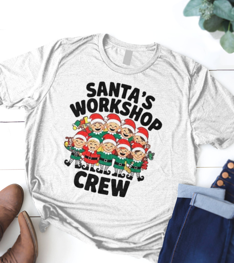 Santa’s Workshop Crew Christmas Elves T-Shirt