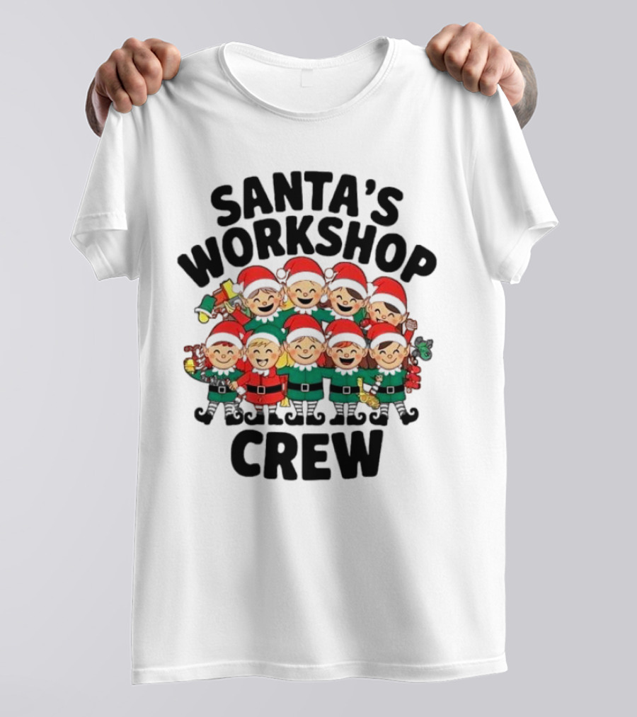 Santa’s Workshop Crew Christmas Elves T-Shirt