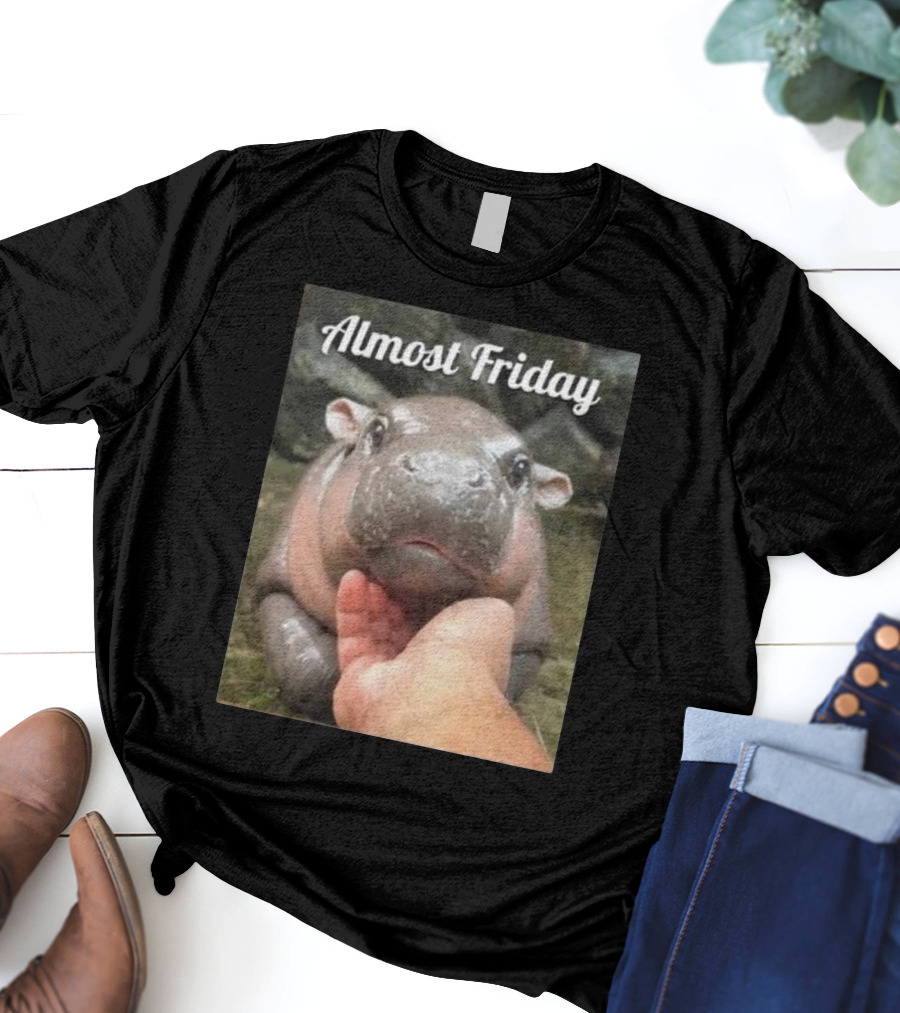 Almost Friday Cute Baby Hippo T-Shirt