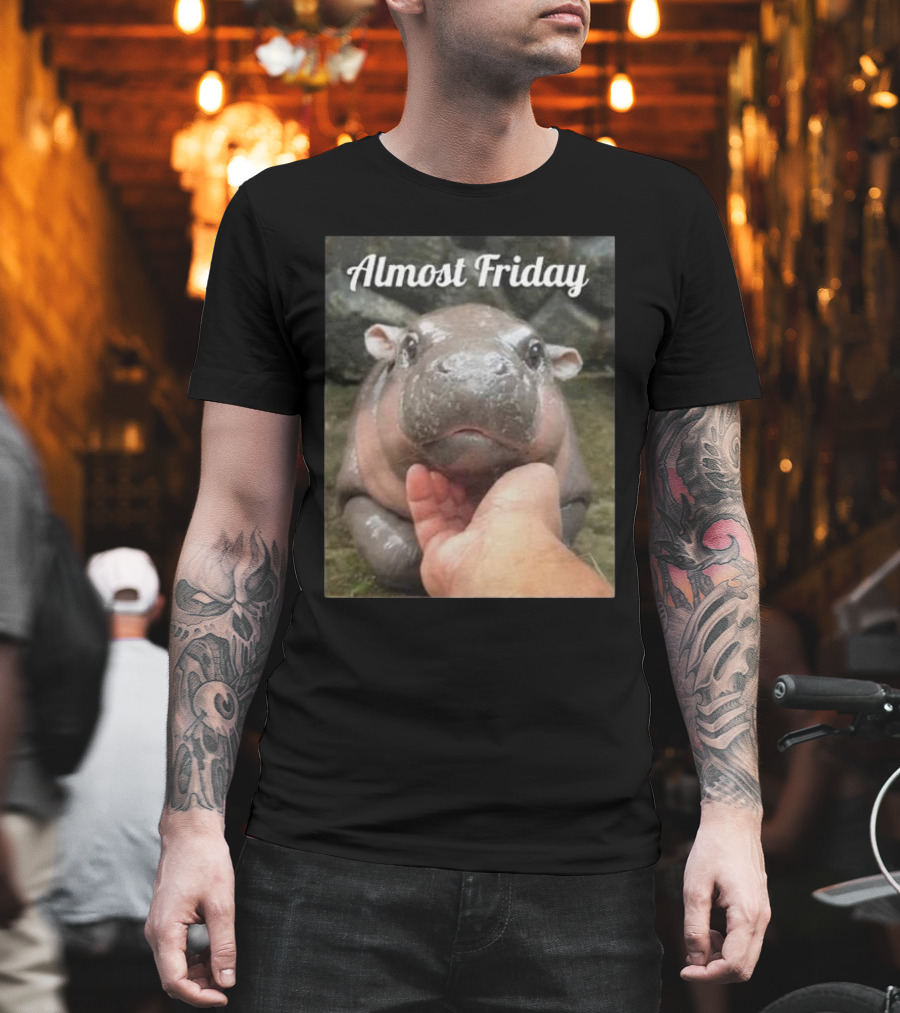 Almost Friday Cute Baby Hippo T-Shirt