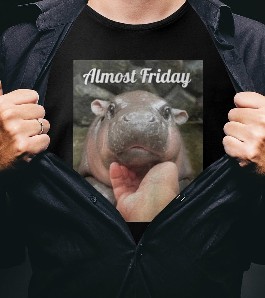 Almost Friday Cute Baby Hippo T-Shirt