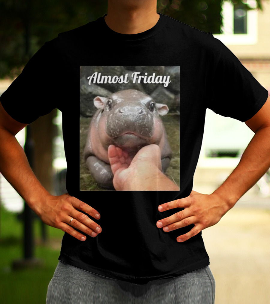 Almost Friday Cute Baby Hippo T-Shirt