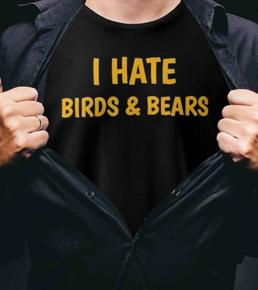 Milwaukee Brewers I Hate Birds And Bears Fan Rivalry T-Shirt