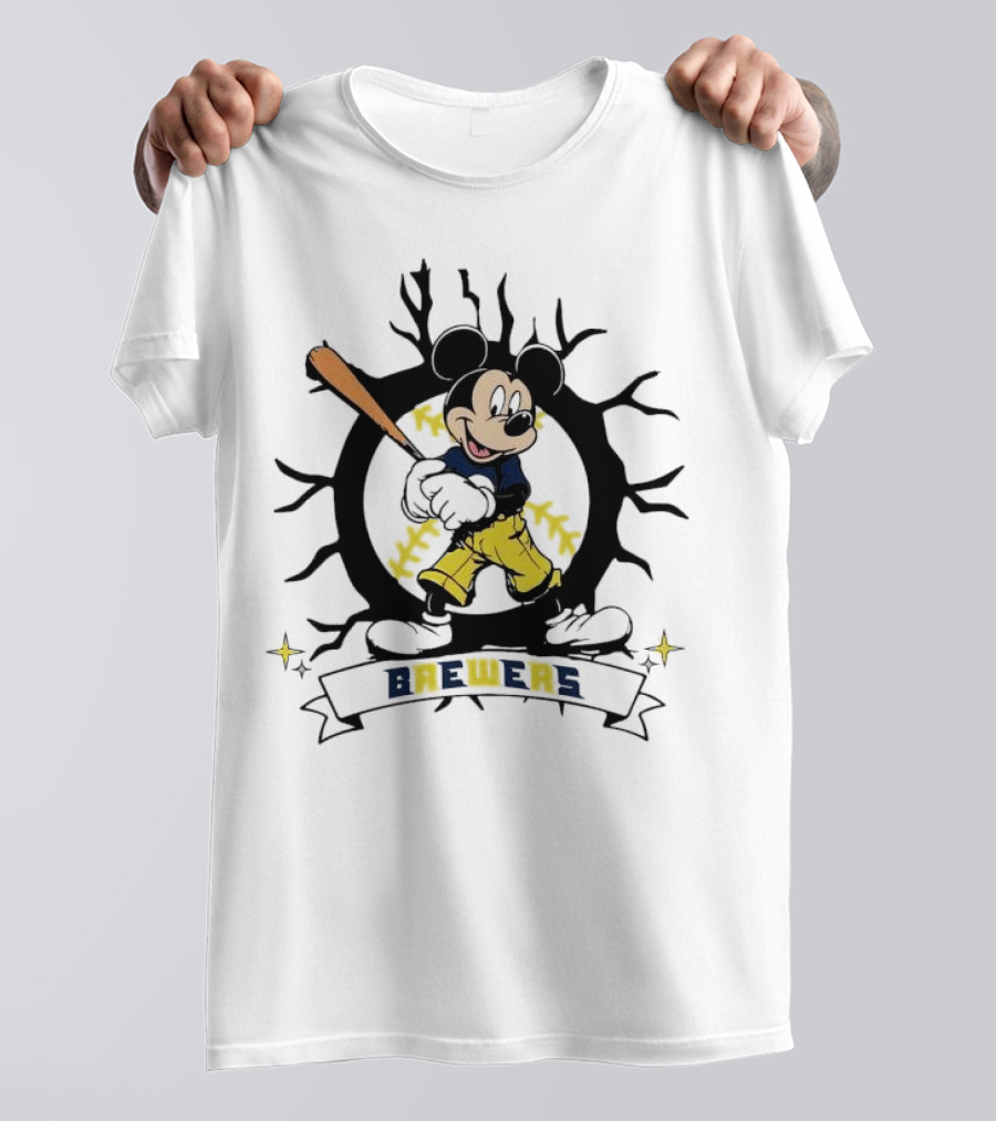 Milwaukee Brewers Baseball Mickey Mouse Brewers T-Shirt