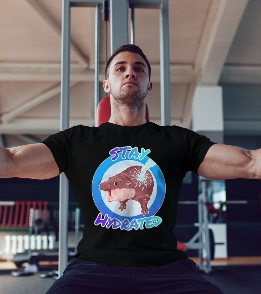 Stay Hydrated Baby Hippo Moo Deng T-Shirt