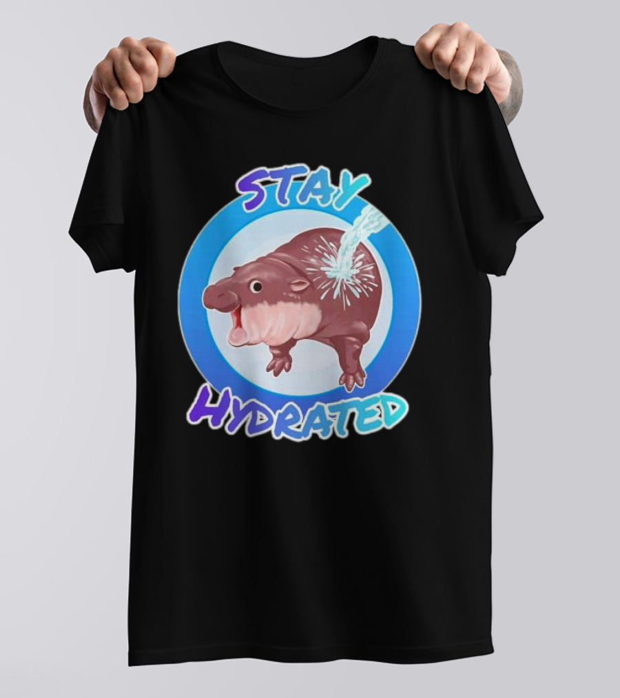 Stay Hydrated Baby Hippo Moo Deng T-Shirt