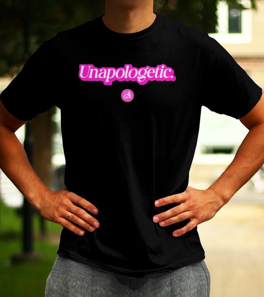 Unapologetic Bold Text With Pink A Highlight T-Shirt