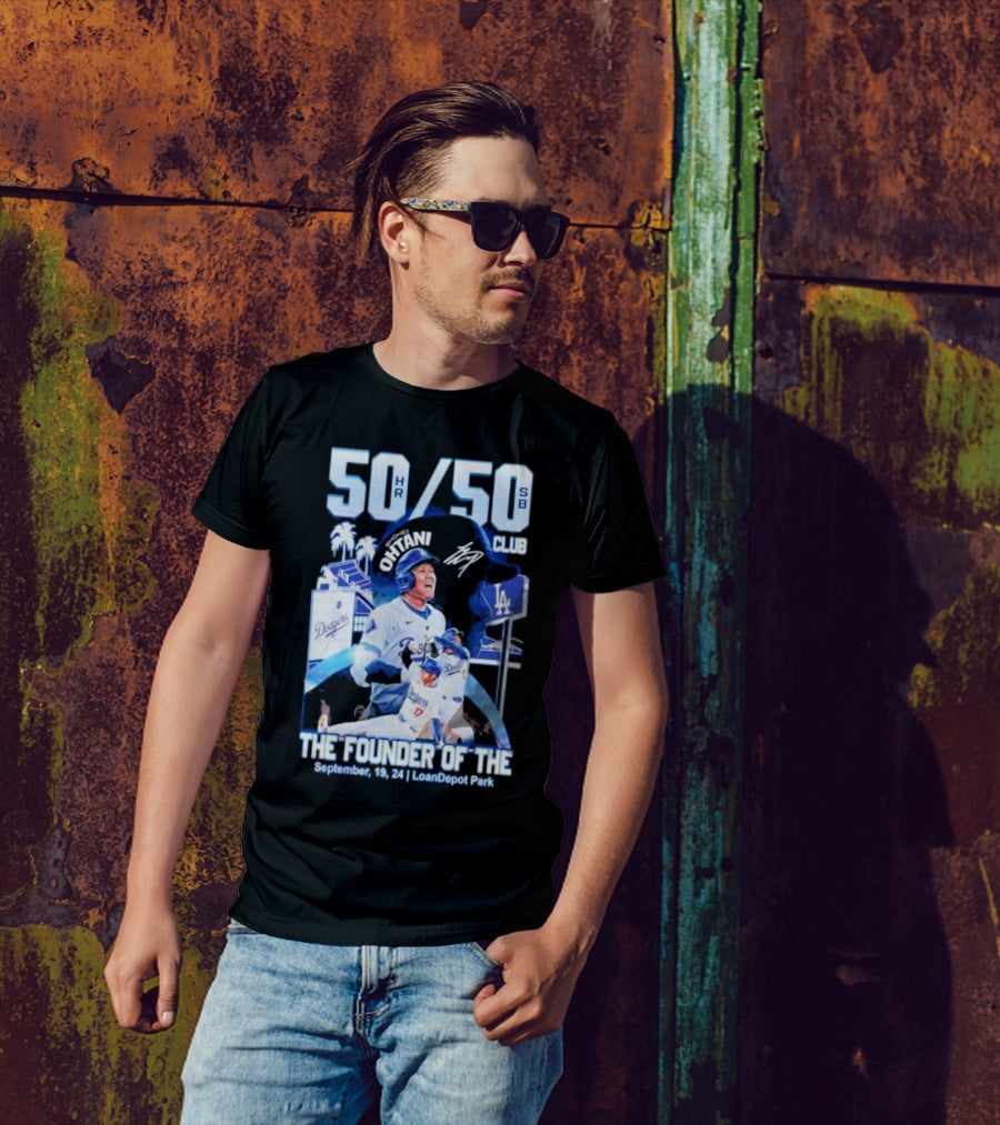 50 HR/50 SB Club Shohei Ohtani The Founder Of The September 19 24 LoanDepot Park T-Shirt