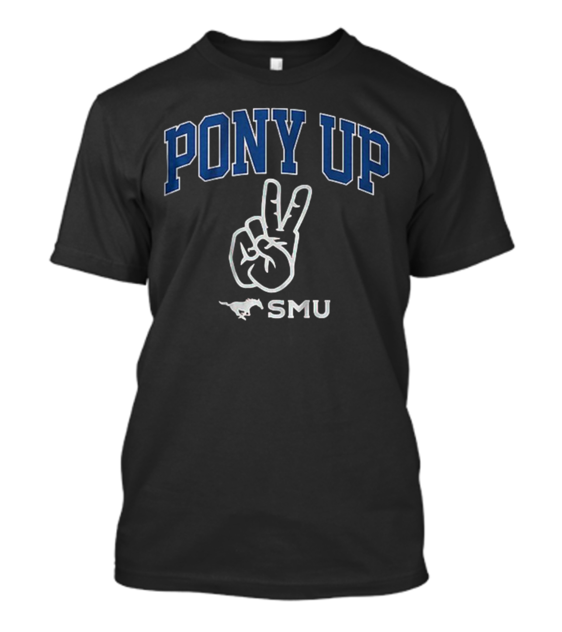 PONY UP SMU Peace Sign Mustang T-Shirt