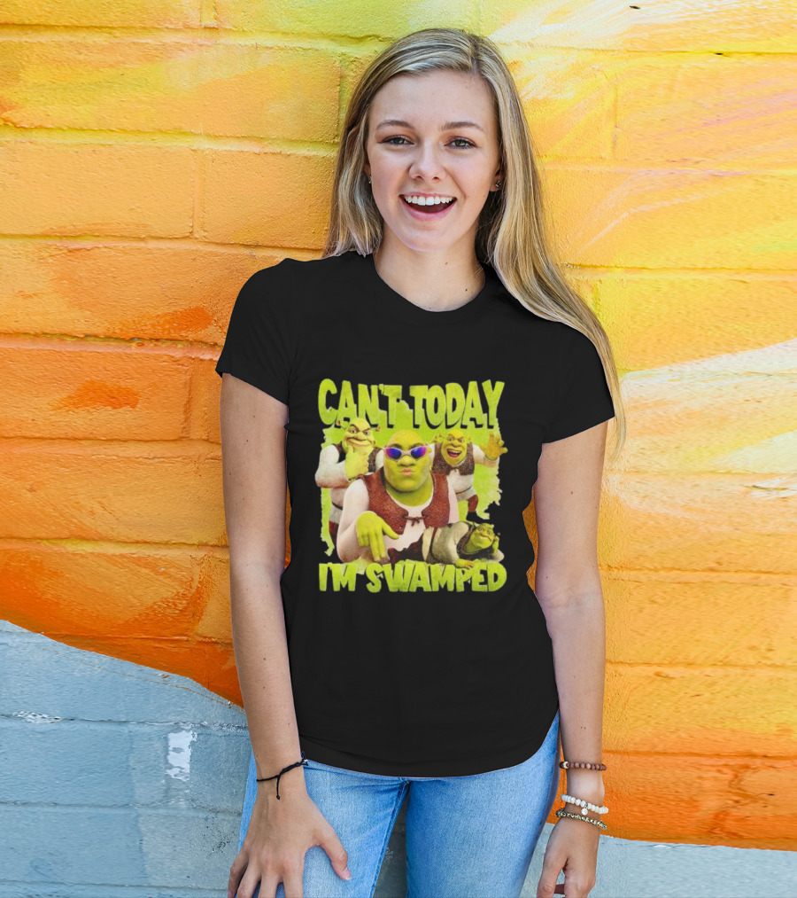 Can't Today I'm Swamped Shrek Meme Sunglasses Dance Moves T-Shirt