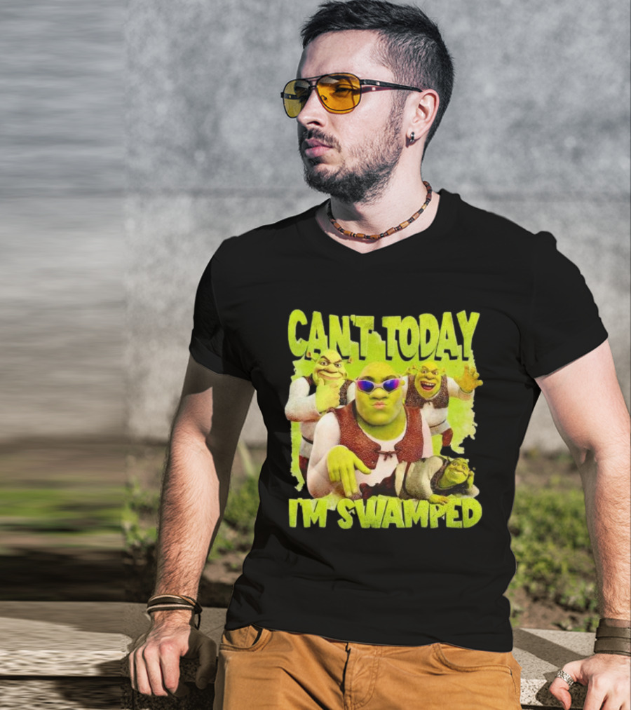 Can't Today I'm Swamped Shrek Meme Sunglasses Dance Moves T-Shirt