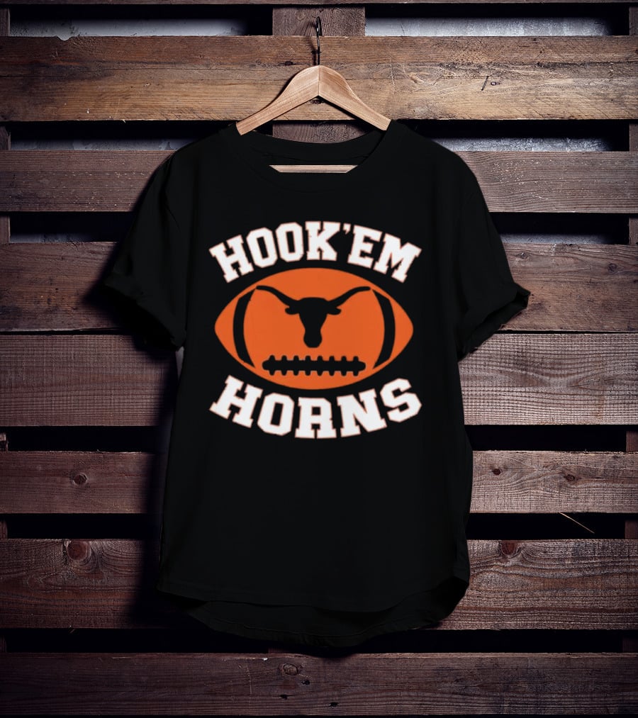 Hook’em Horns Texas Longhorns Football Team Orange T-Shirt