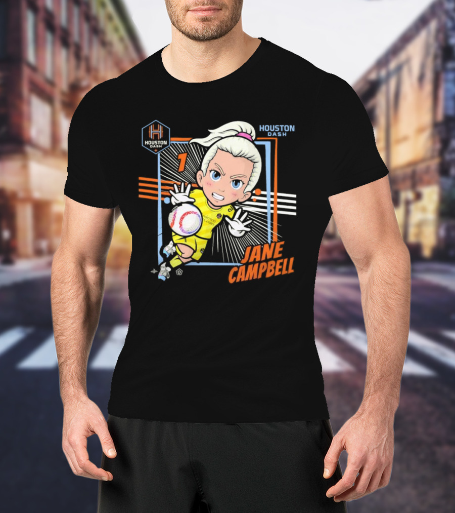 Houston Dash Jane Campbell Chibi Soccer Art 1 T-Shirt