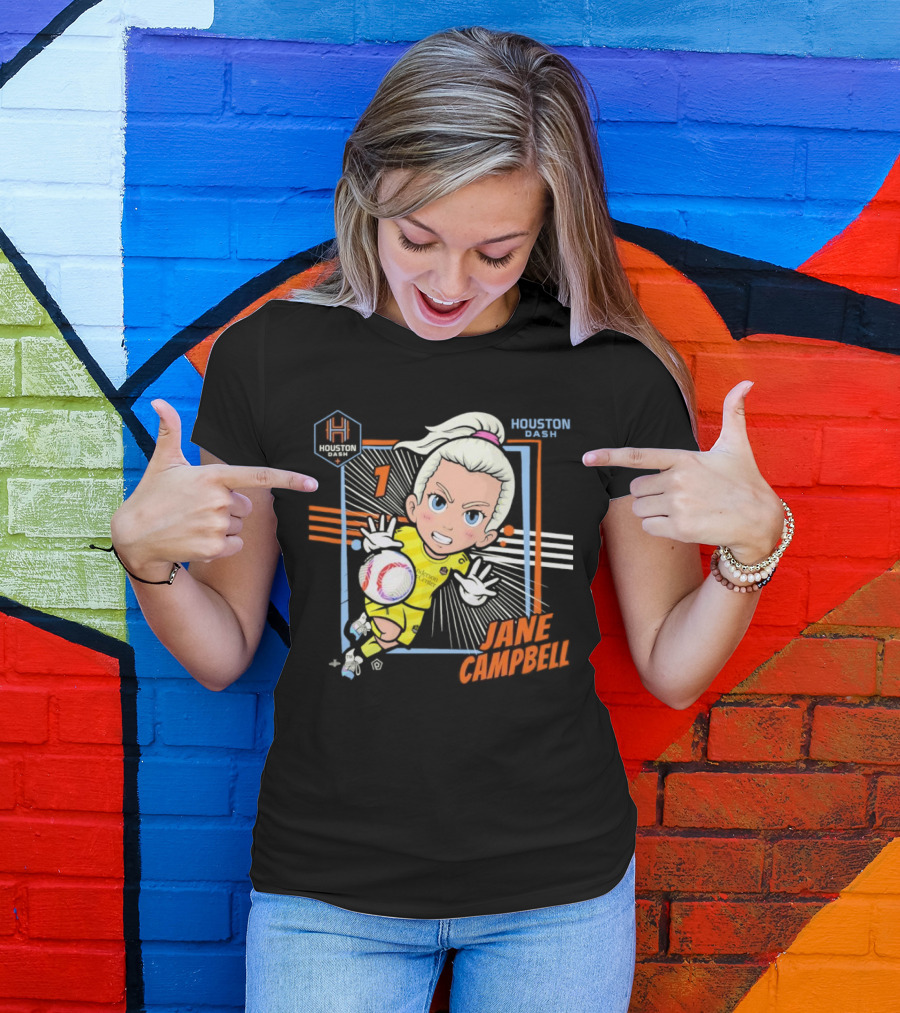 Houston Dash Jane Campbell Chibi Soccer Art 1 T-Shirt