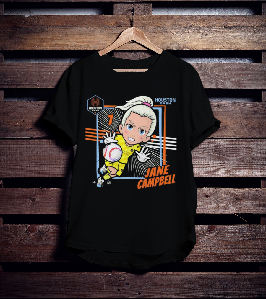 Houston Dash Jane Campbell Chibi Soccer Art 1 T-Shirt