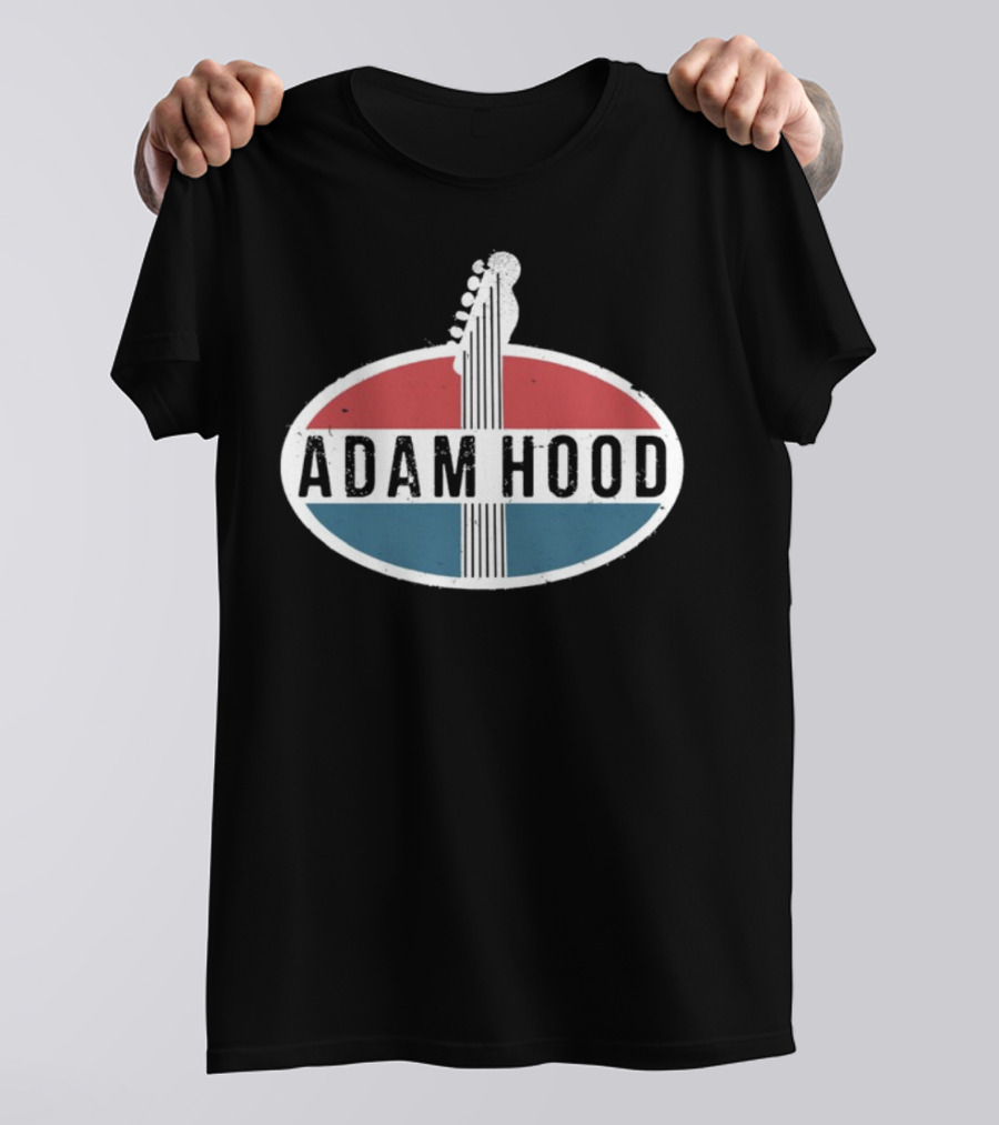 Adam Hood Vintage Guitar Headstock Oval Sign T-Shirt