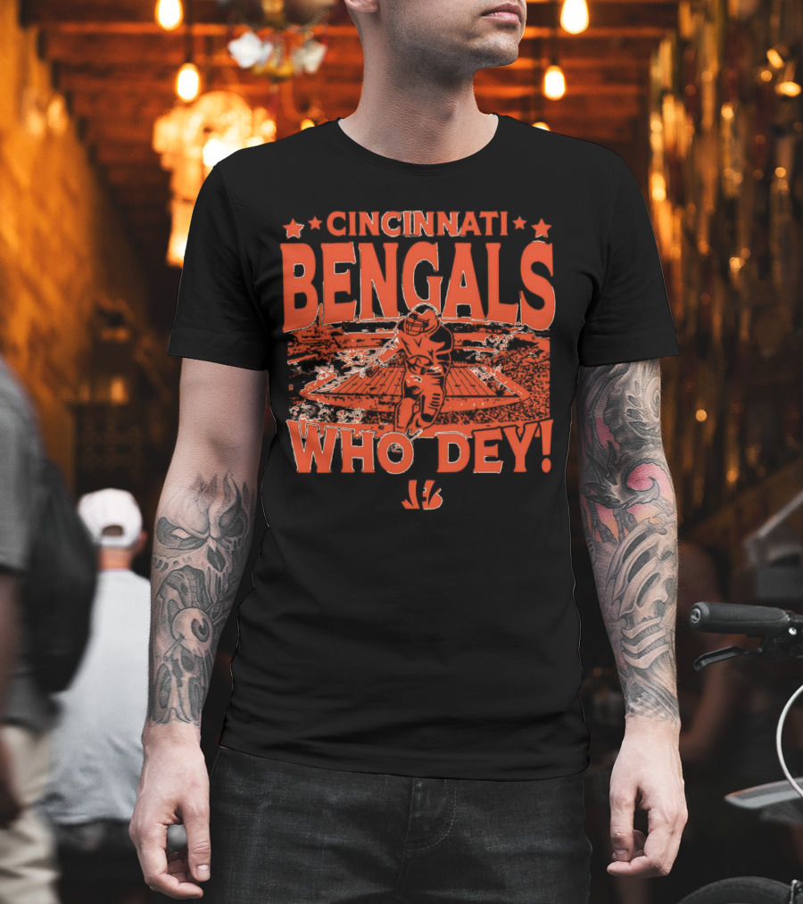 Cincinnati Bengals Who Dey Gameday Football Fan Gear T-Shirt