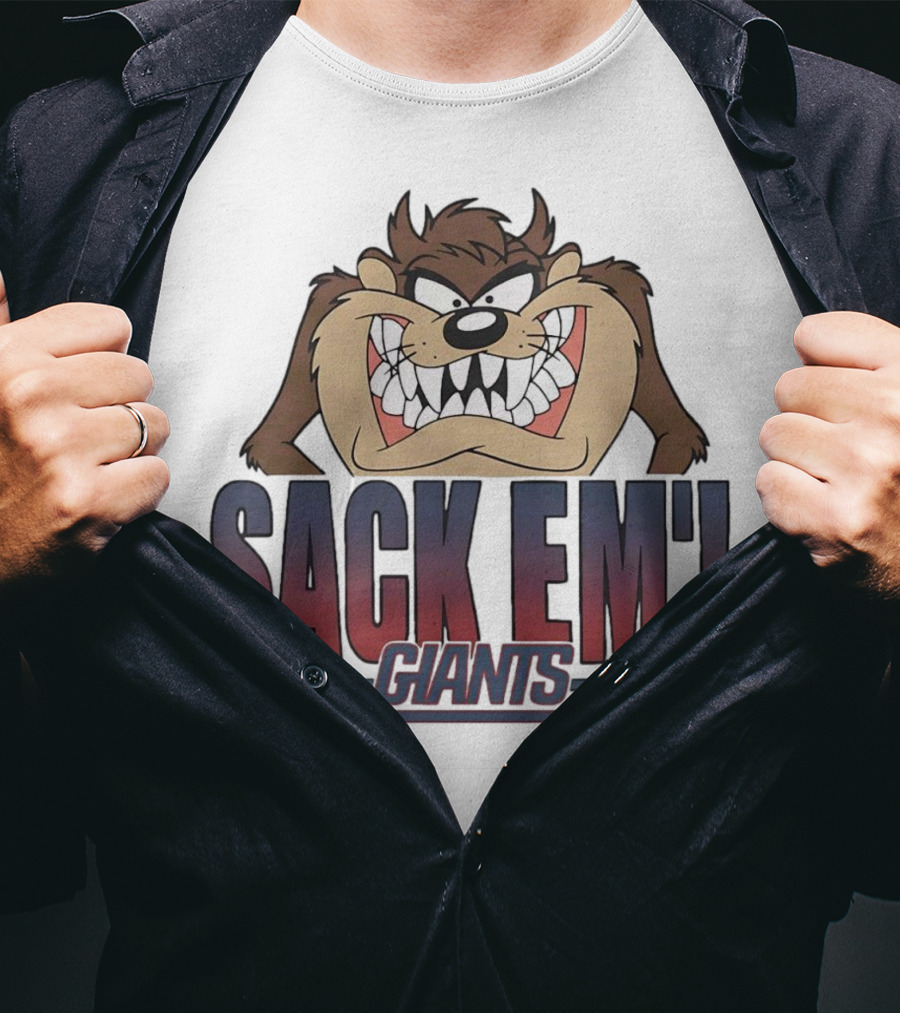 Sack Em Taz Looney Tunes Giants T-Shirt