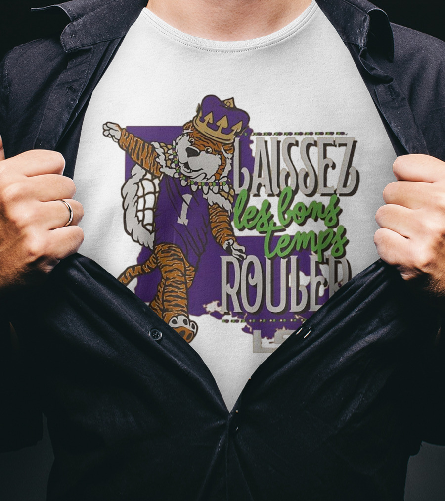 LSU Tigers Laissez Les Bons Temps Rouler Mardi Gras T-Shirt