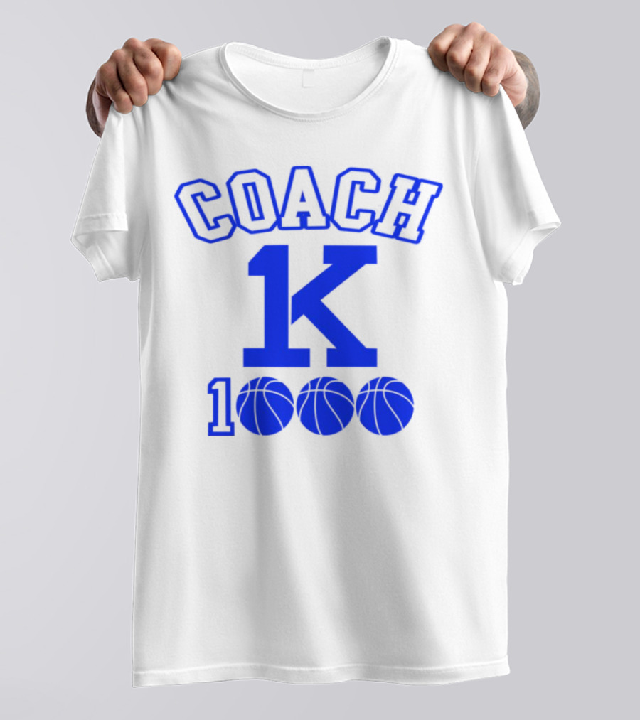 Coach K 1000 Wins Basketball Achievement T-Shirt