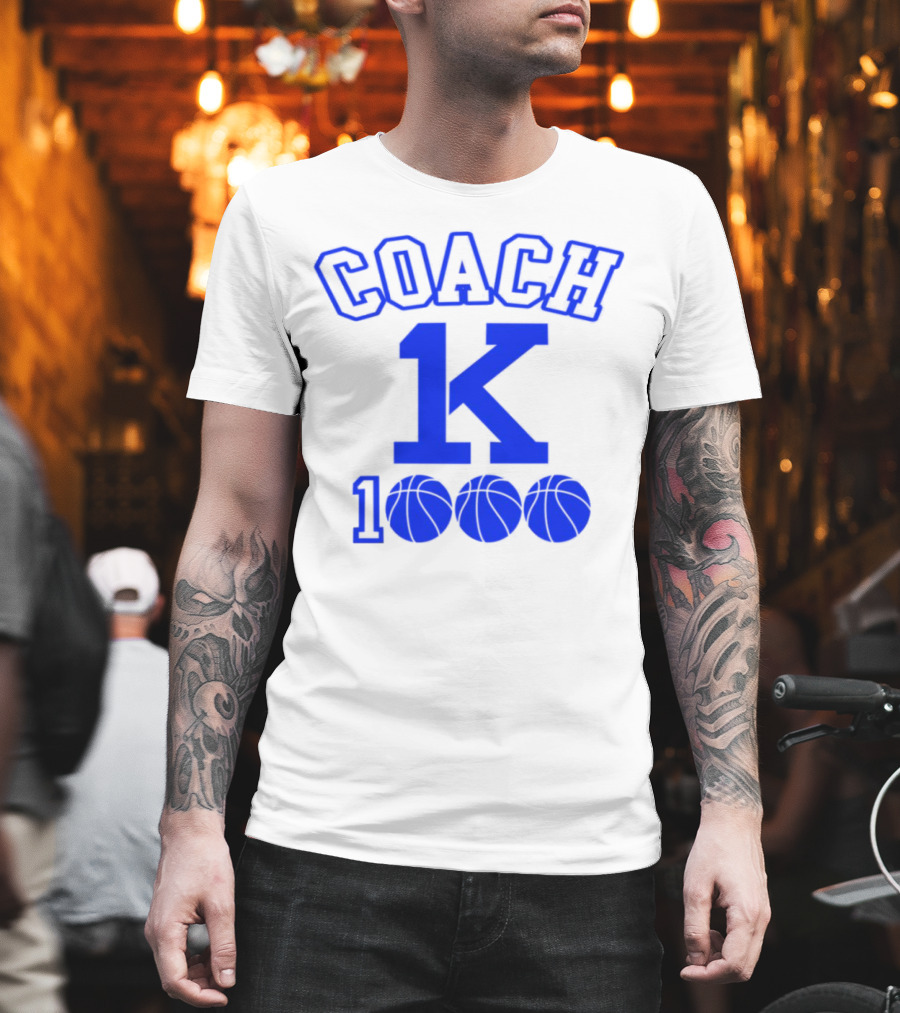 Coach K 1000 Wins Basketball Achievement T-Shirt