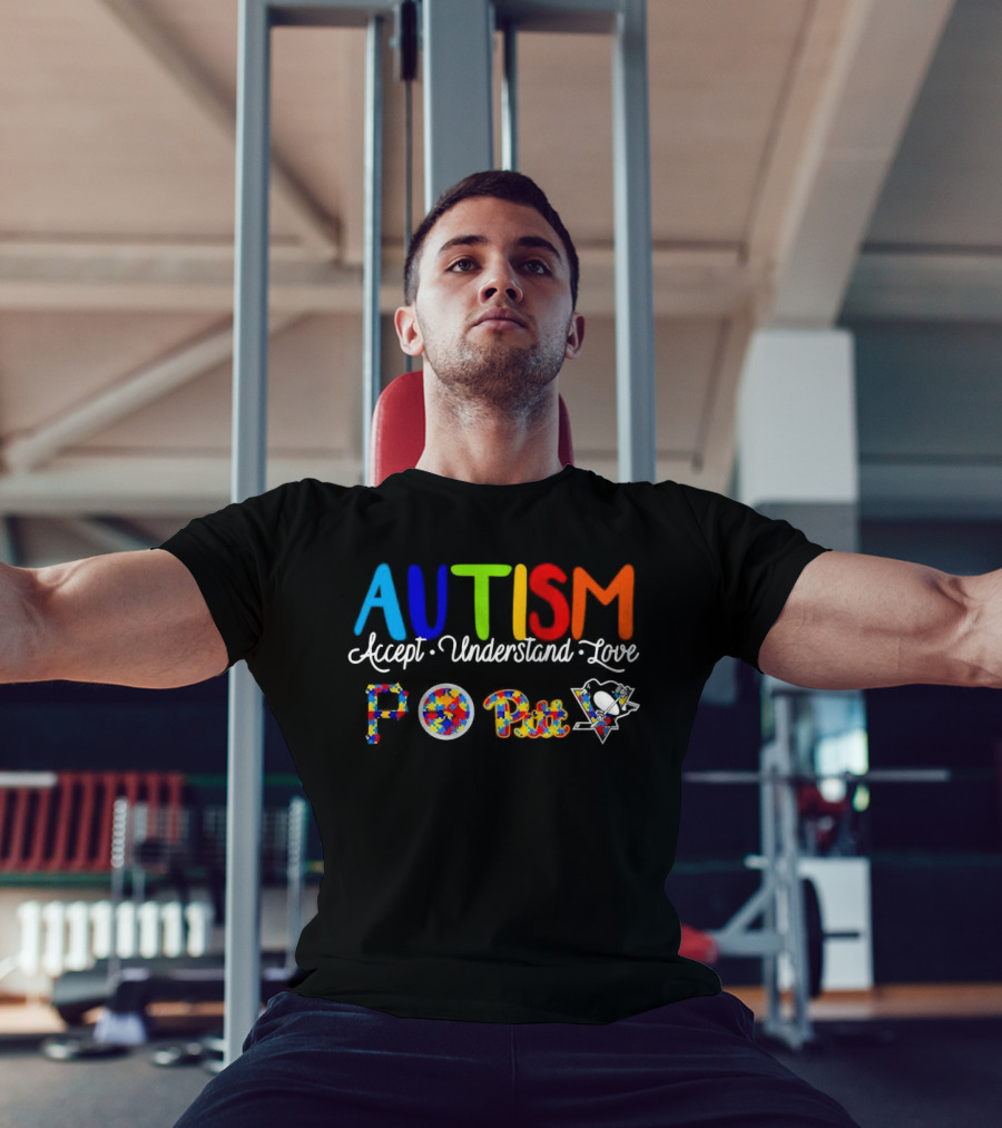 AUTISM Accept Understand Love Pittsburgh PO Pirates Sports T-Shirt