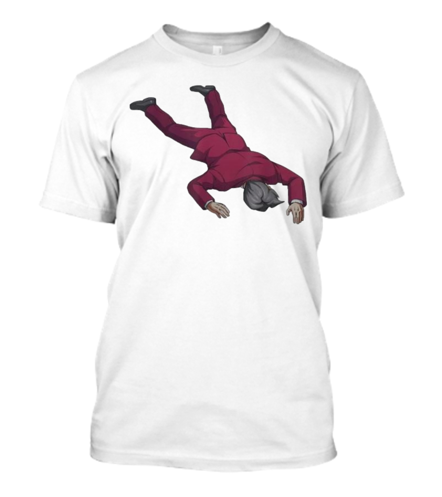 Ace Attorney Investigations Collection Miles Edgeworth Faceplant Pose T-Shirt