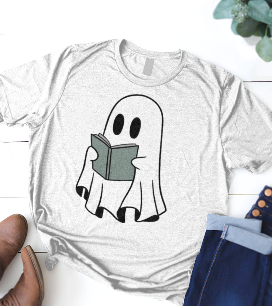 Fantôme Ghost Reading Book T-Shirt