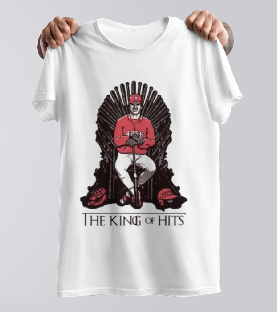 Pete Rose 4256 The King Of Hits Game Of Thrones Chair MLB Baseball T-Shirt