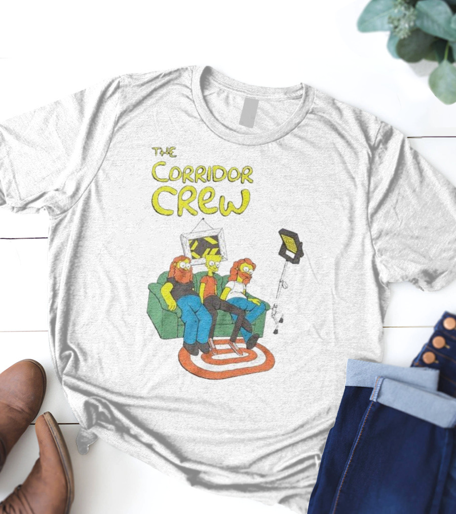 The Corridor Crew Couch Animation Characters With Lighting Equipment T-Shirt